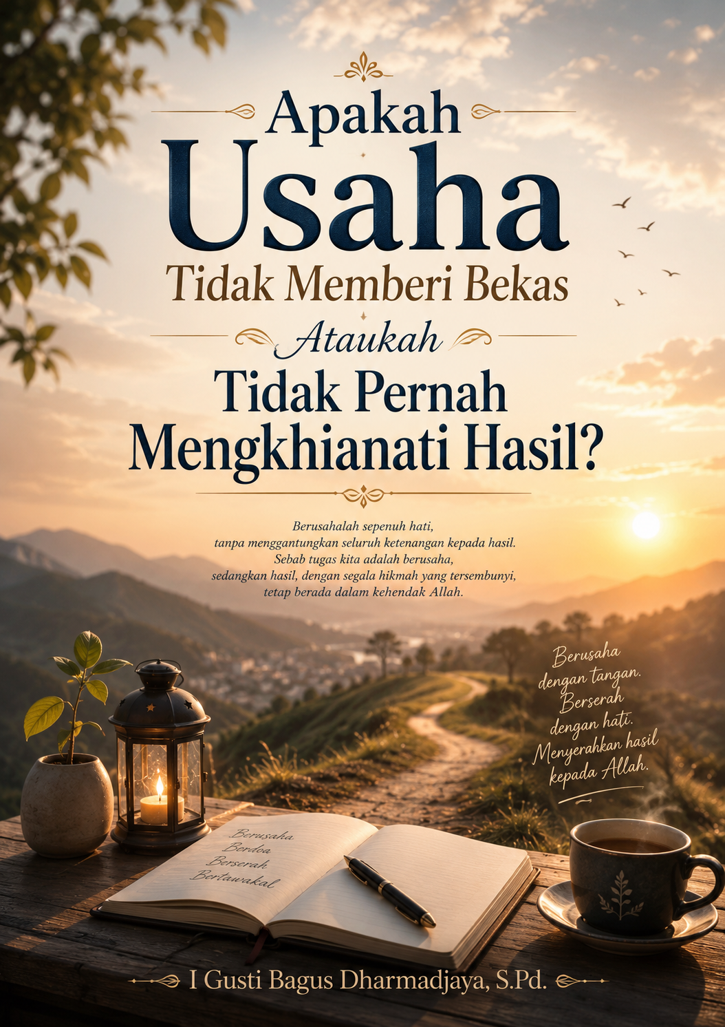 Apakah Usaha Tidak Memberi Bekas  Ataukah Tidak Pernah Mengkhianati Hasil?